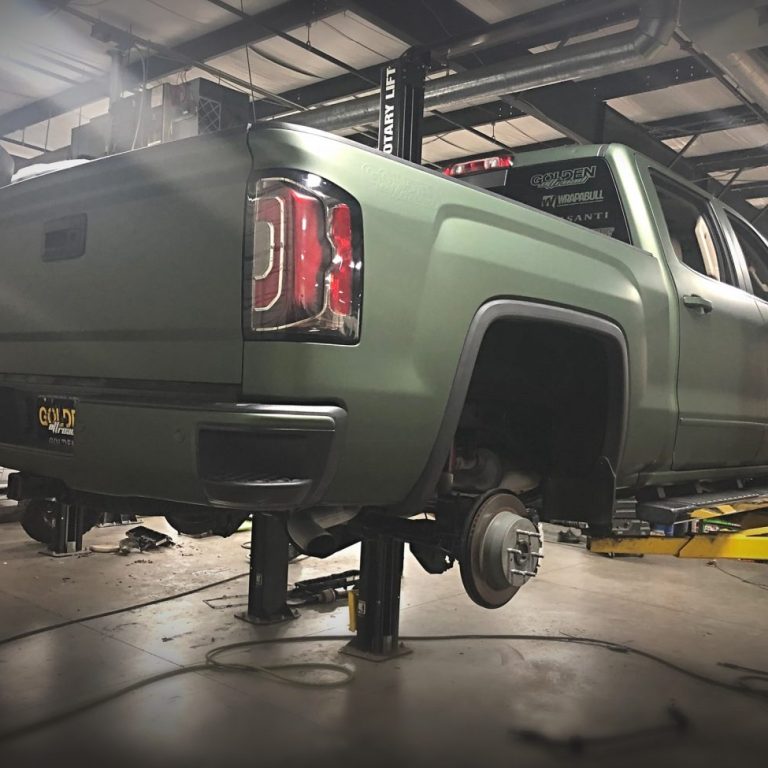 Matte Metallic Moss Green GMC Sierra