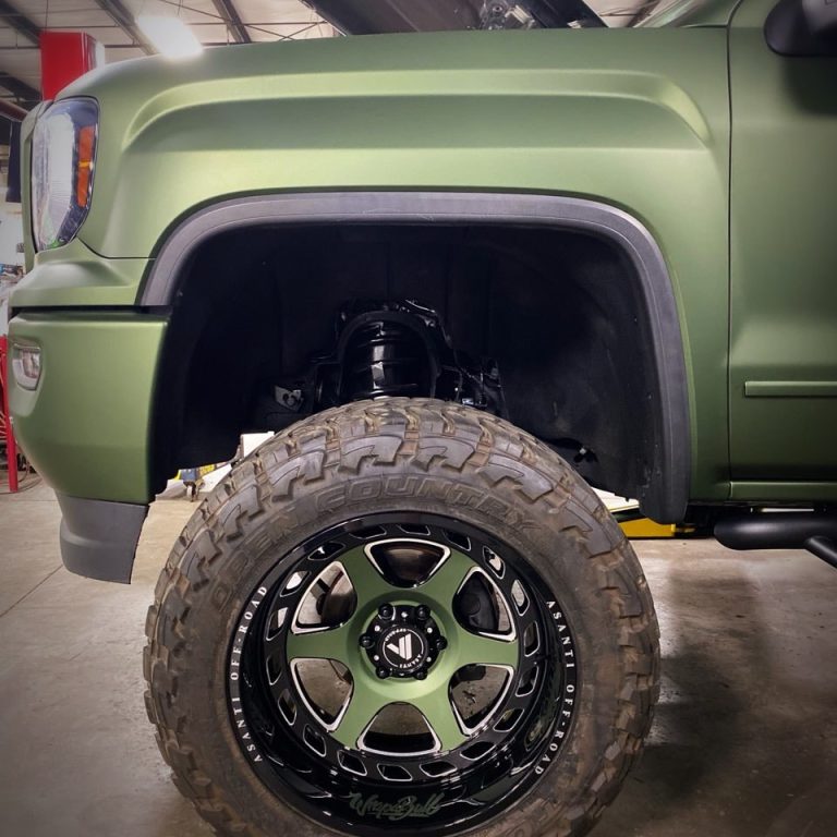 Matte Metallic Moss Green GMC Sierra