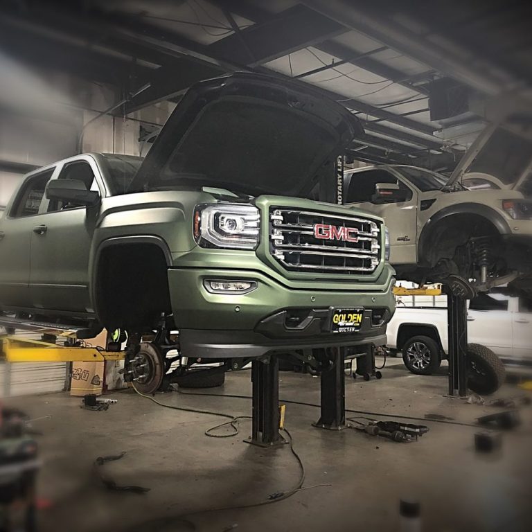 Matte Metallic Moss Green GMC Sierra